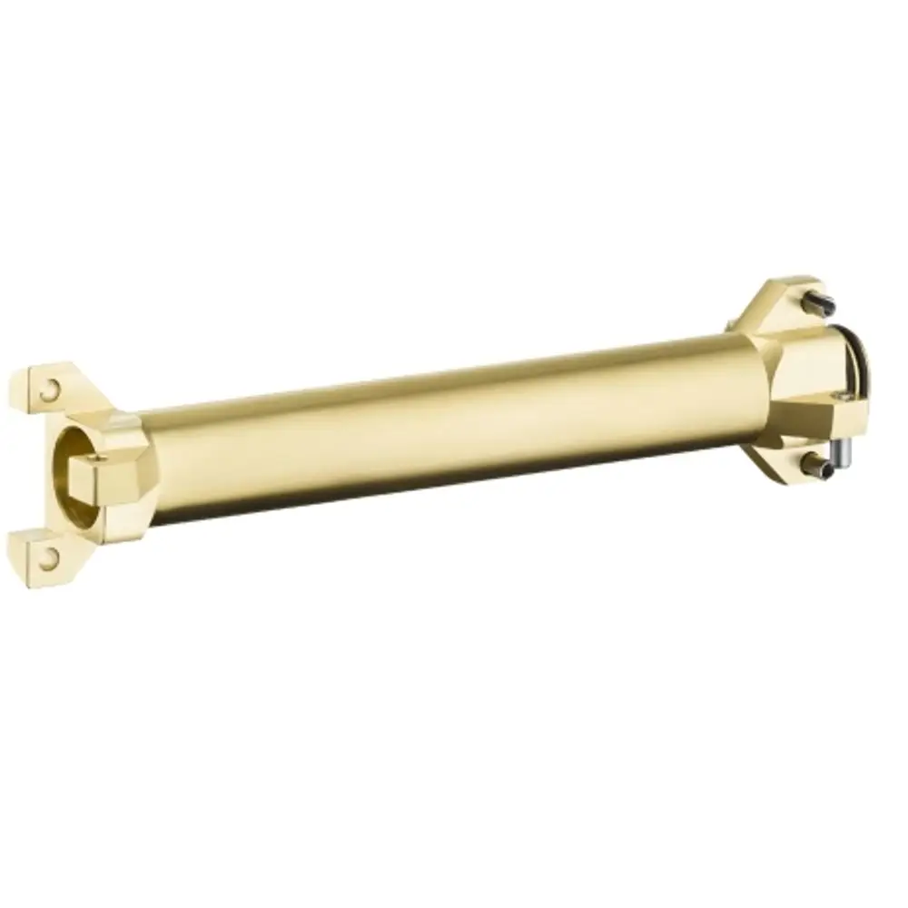 Goldfarbener Wasserführungskörper von AXOR mit zwei Montageöffnungen an den Enden und einer zylindrischen Form, geeignet für Unterputzinstallation.